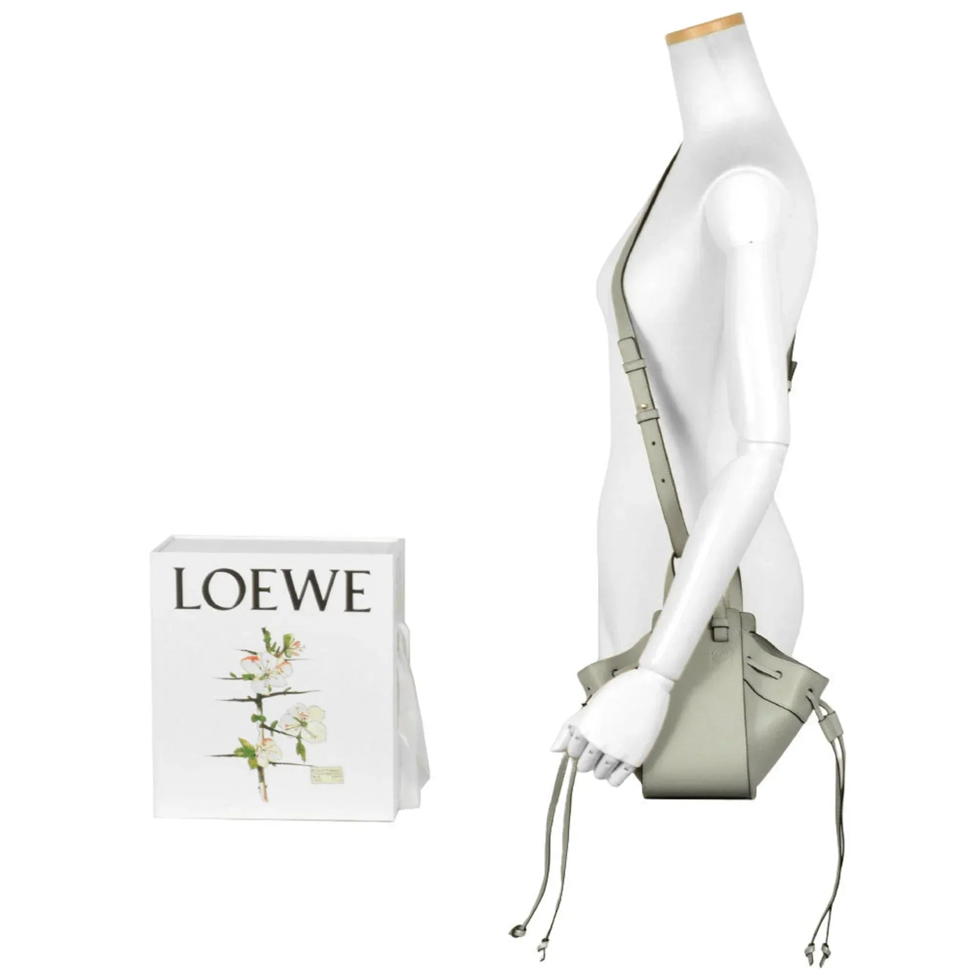 Compact Hammock bag in classic calfskin Grey - EliteLux Outlet