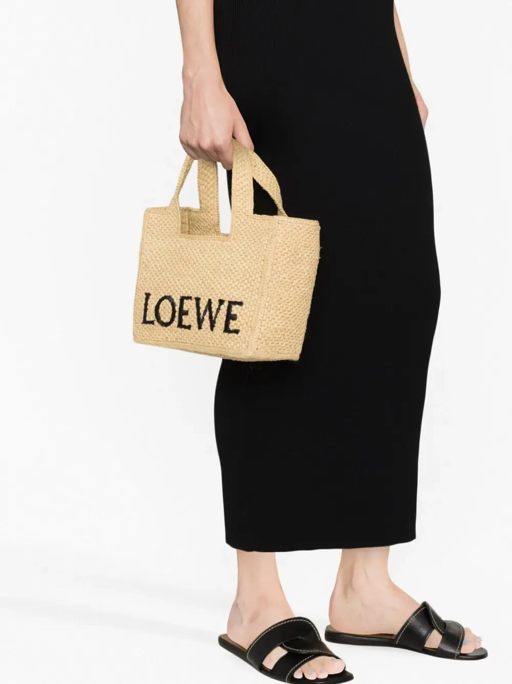 Mini BAG Font tote in raffia - EliteLux Outlet