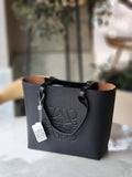 Leather Anagram Bag - Black