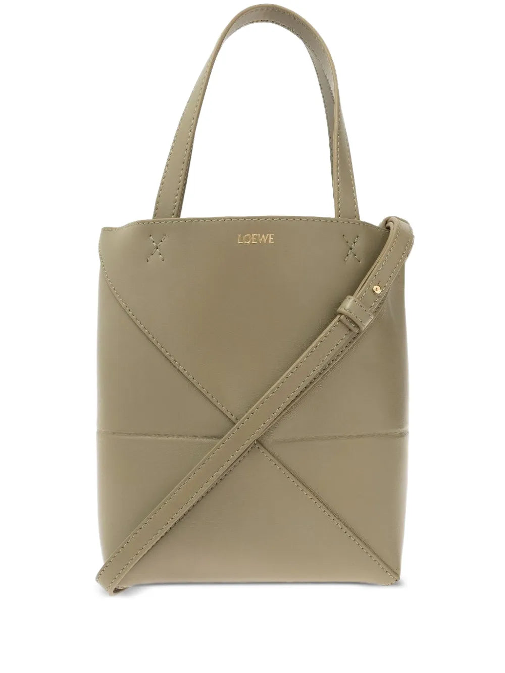 XL Puzzle Fold Tote - Dark Khaki