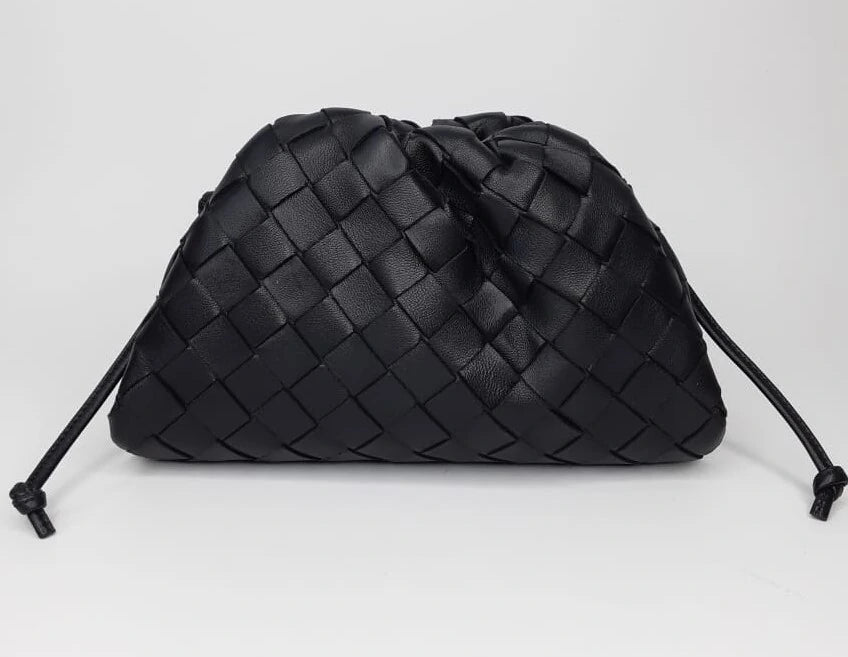 Intrecciato Leather Clutch Pouch