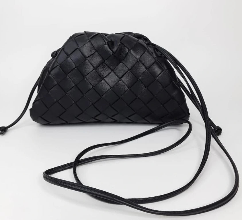 Intrecciato Leather Clutch Pouch