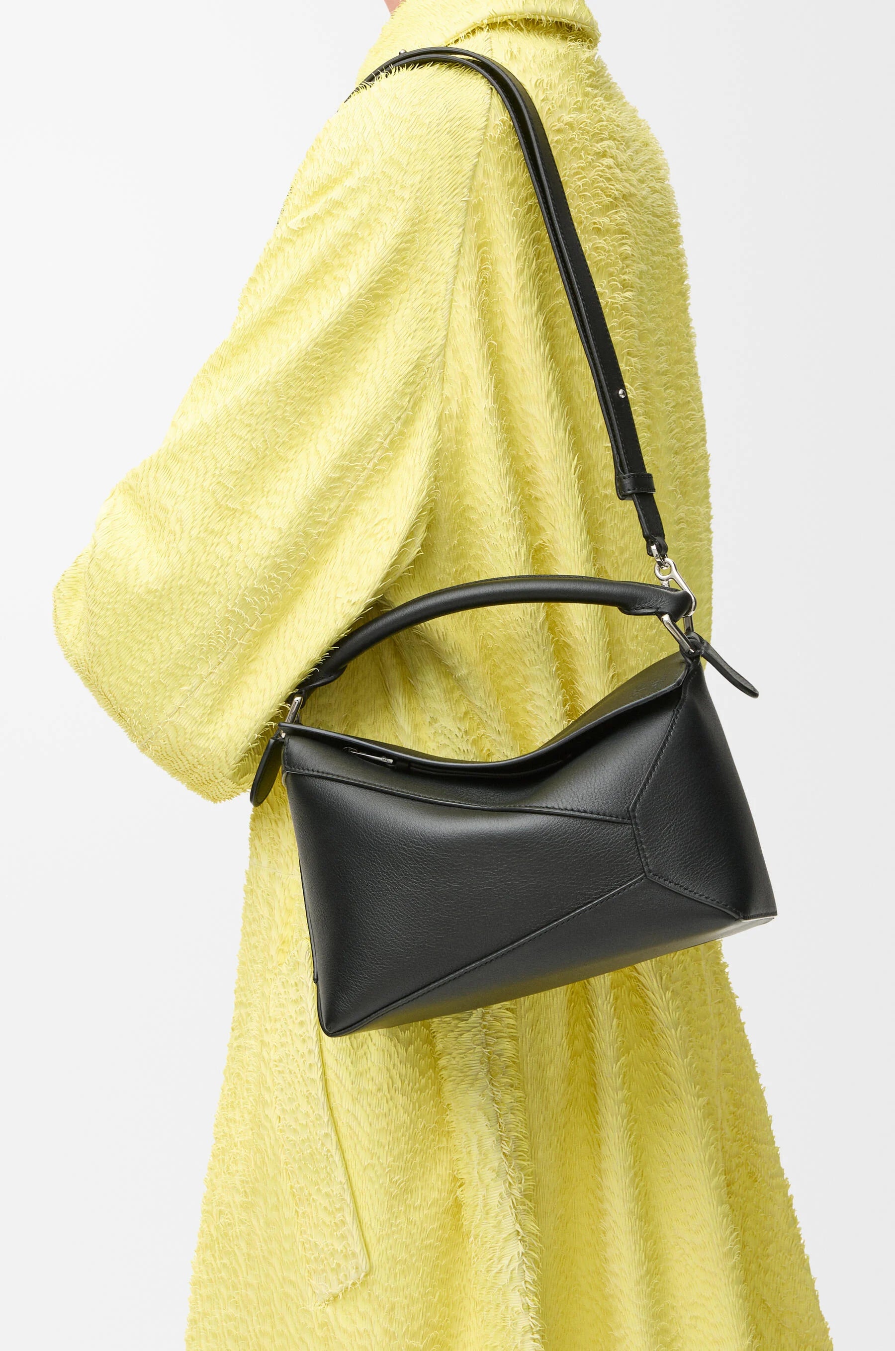 Small Puzzle Edge Bag - Black