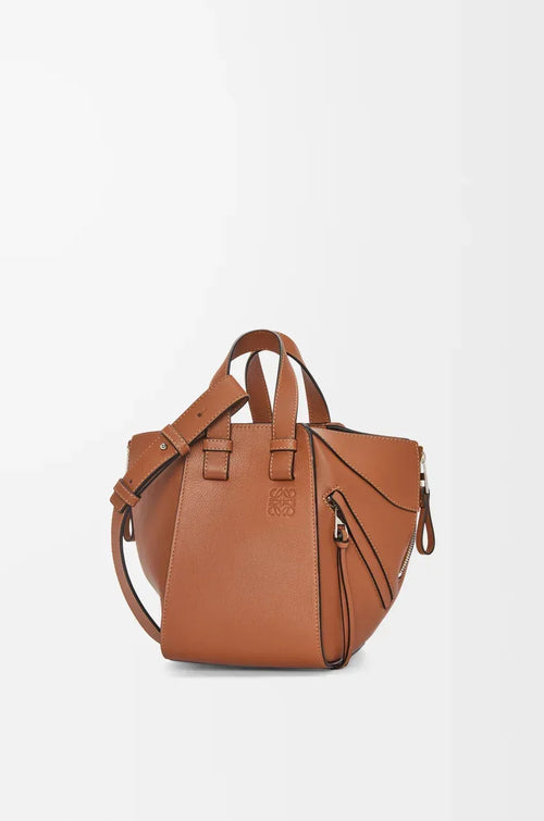 Compact Hammock bag in classic calfskin Tan - EliteLux Outlet