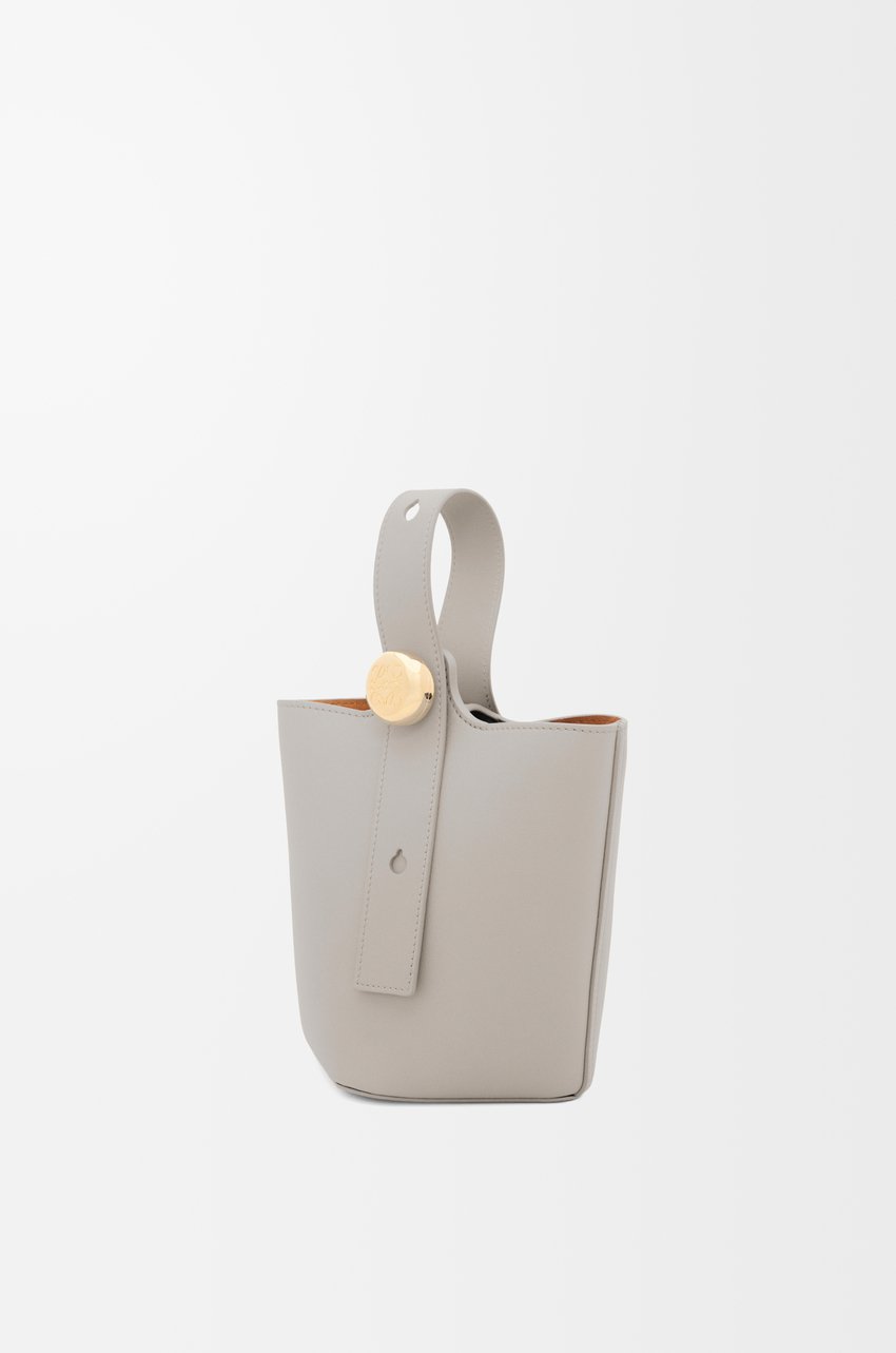 Mini Pebble Bucket Bag - Shell Grey