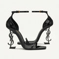Pointed Heel Sandal – Black