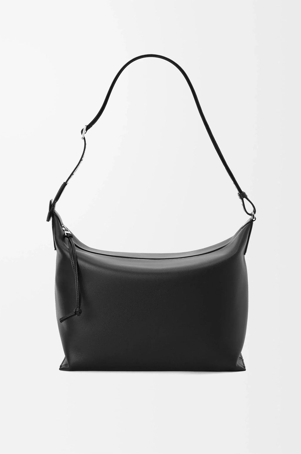 Cubi Crossbody bag in supple smooth calfskin and jacquard Black - EliteLux Outlet