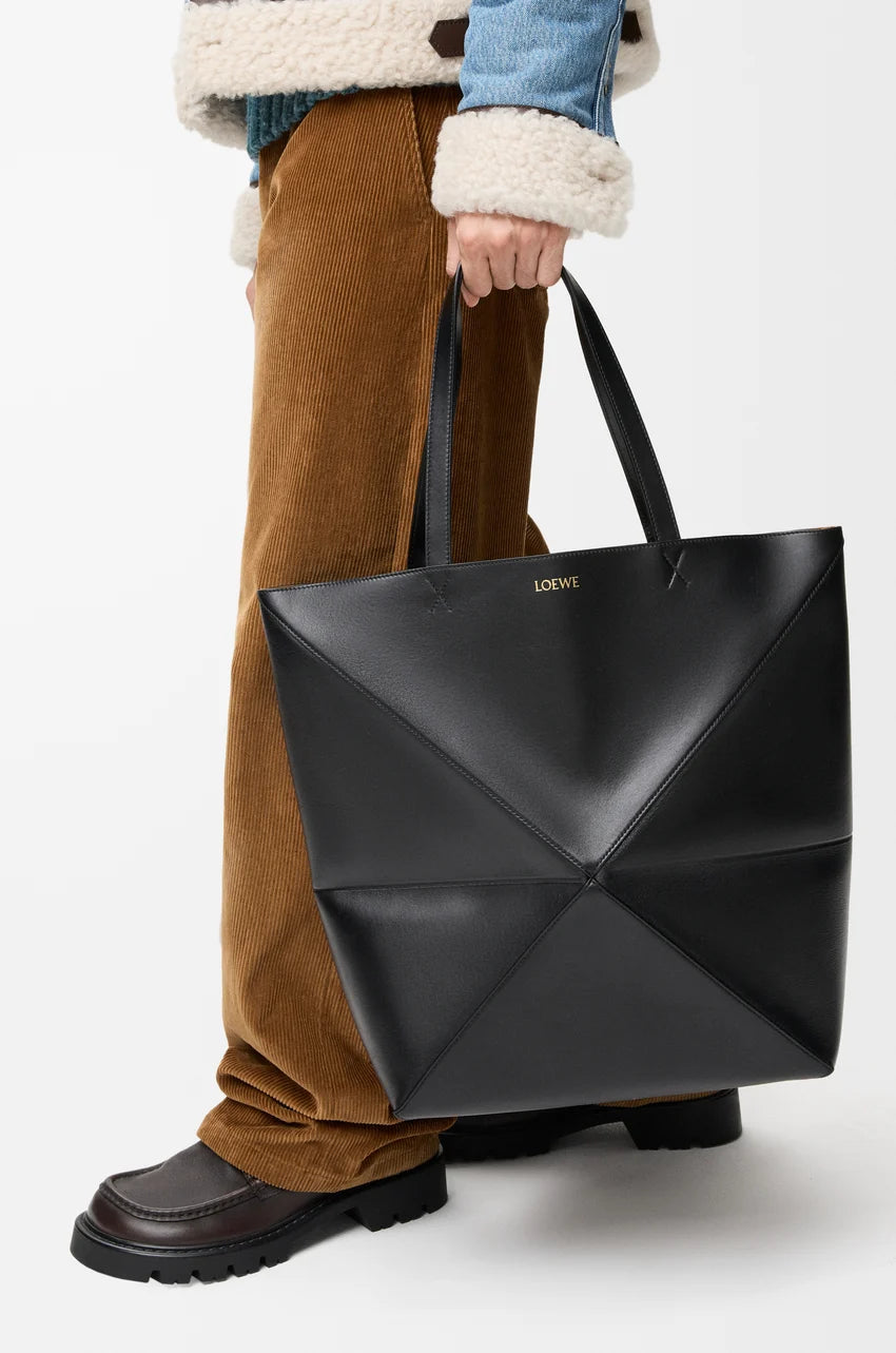 XL Puzzle Fold Tote - Black