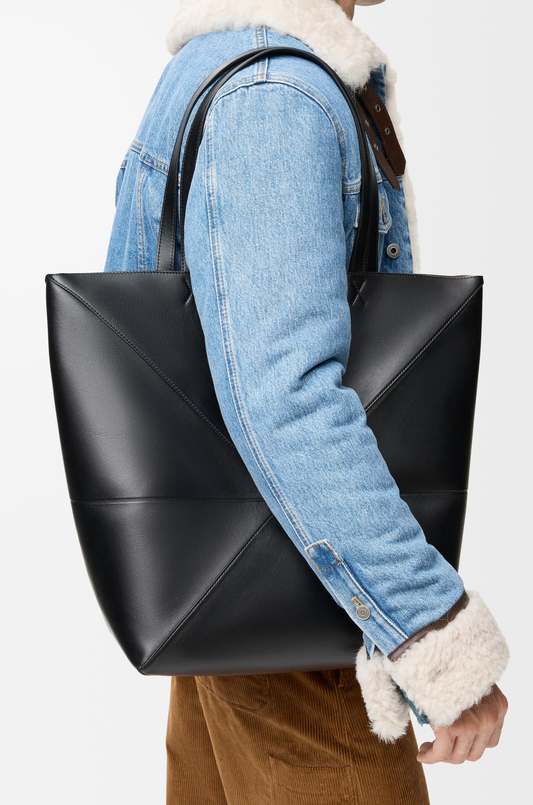 XL Puzzle Fold Tote - Black