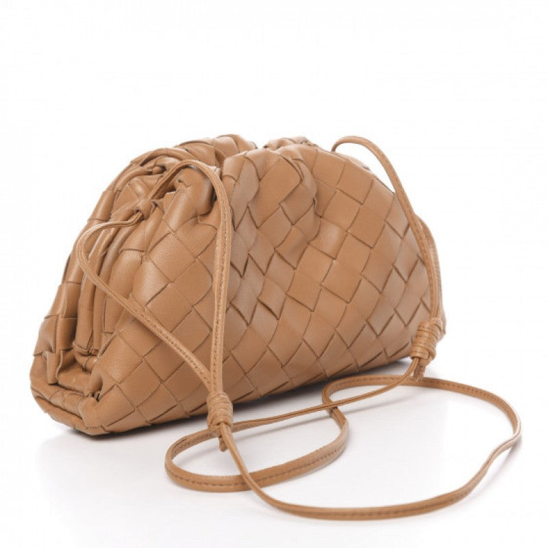 Intrecciato Leather Clutch Pouch