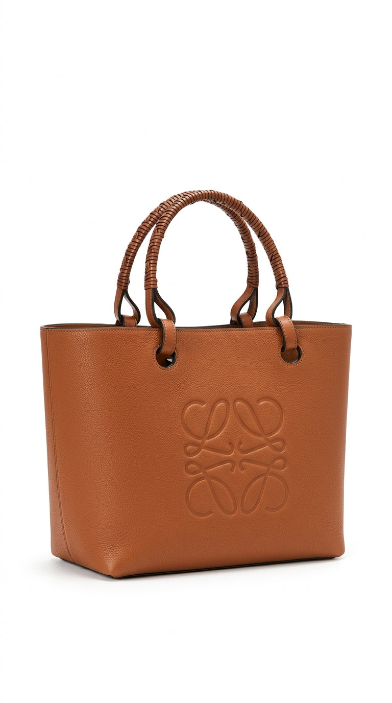 Leather Anagram Bag - Tan