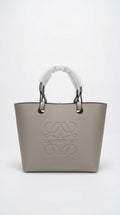 Leather Anagram Bag - Grey