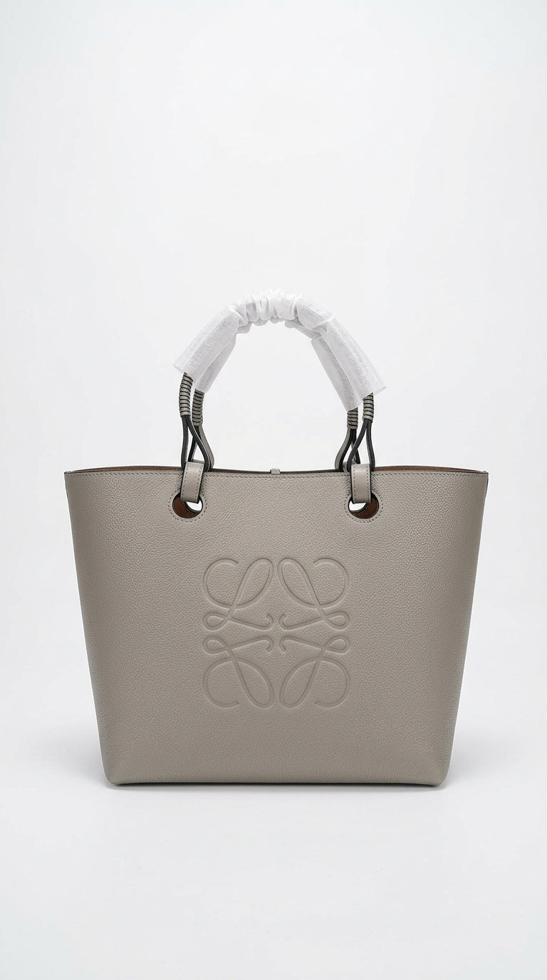 Leather Anagram Bag - Grey
