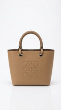 Leather Anagram Bag - Khaki