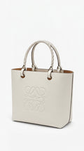 Leather Anagram Bag - Beige