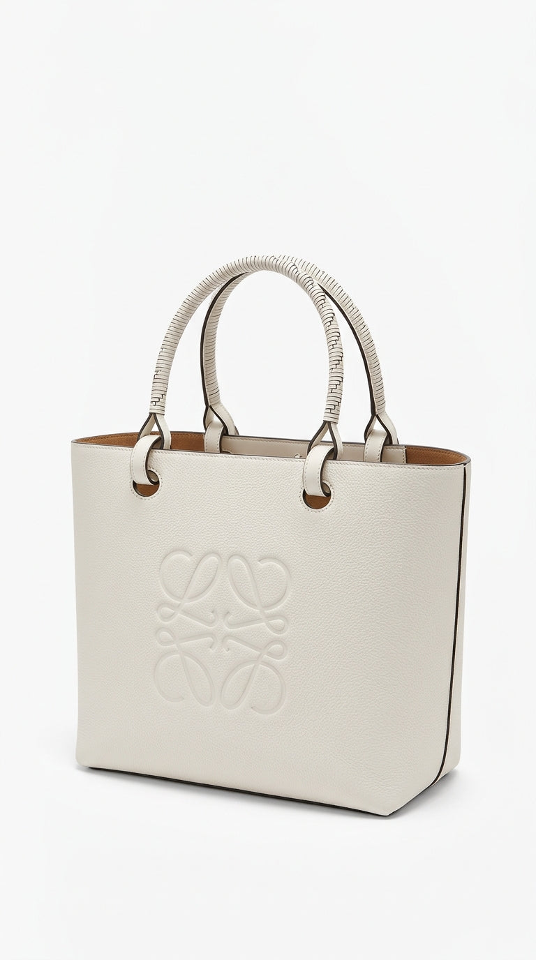 Leather Anagram Bag - Beige