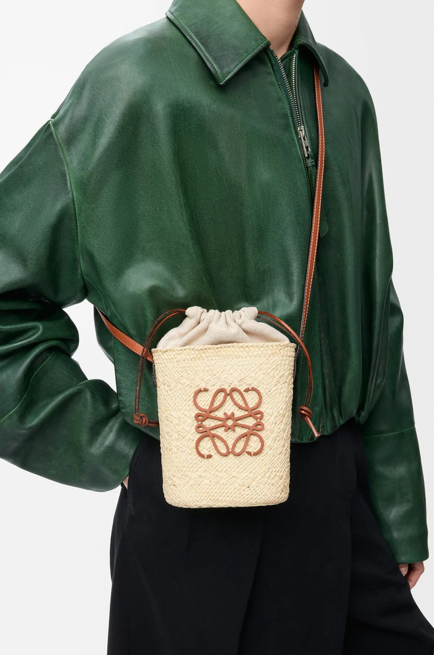 Square Palm Pocket Bag - Natural/Tan