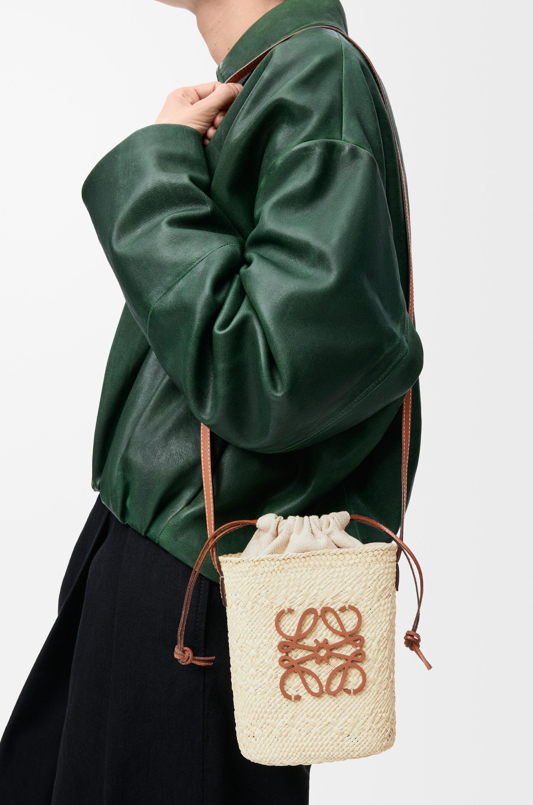 Square Palm Pocket Bag - Natural/Tan