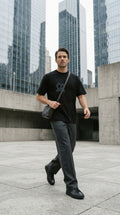 Embossed Graphic Heavyweight Tee – Black