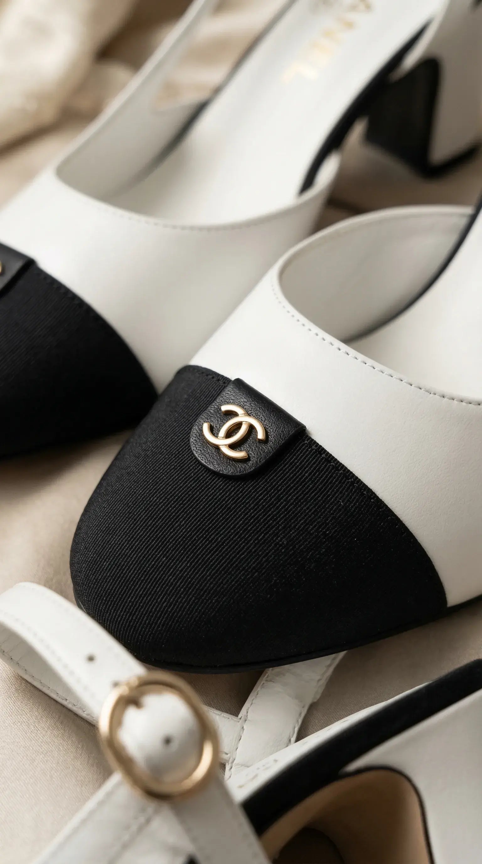 Classic Cap Toe Slingback Heels