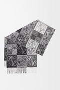 Wool Cashmere Scarf Black/white