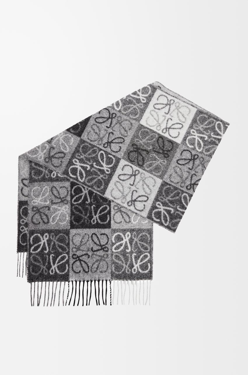 Wool Cashmere Scarf Black/white