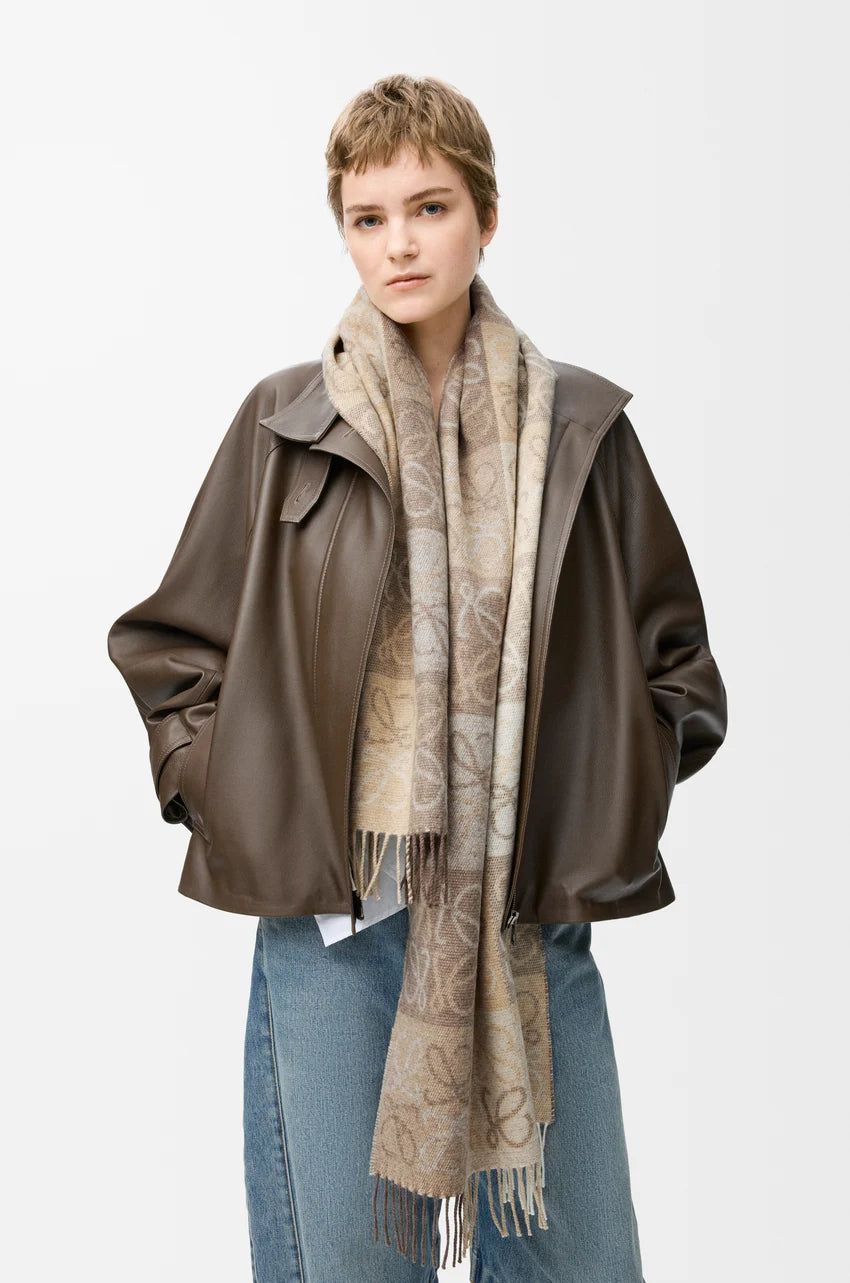 Wool Cashmere Scarf White/beige