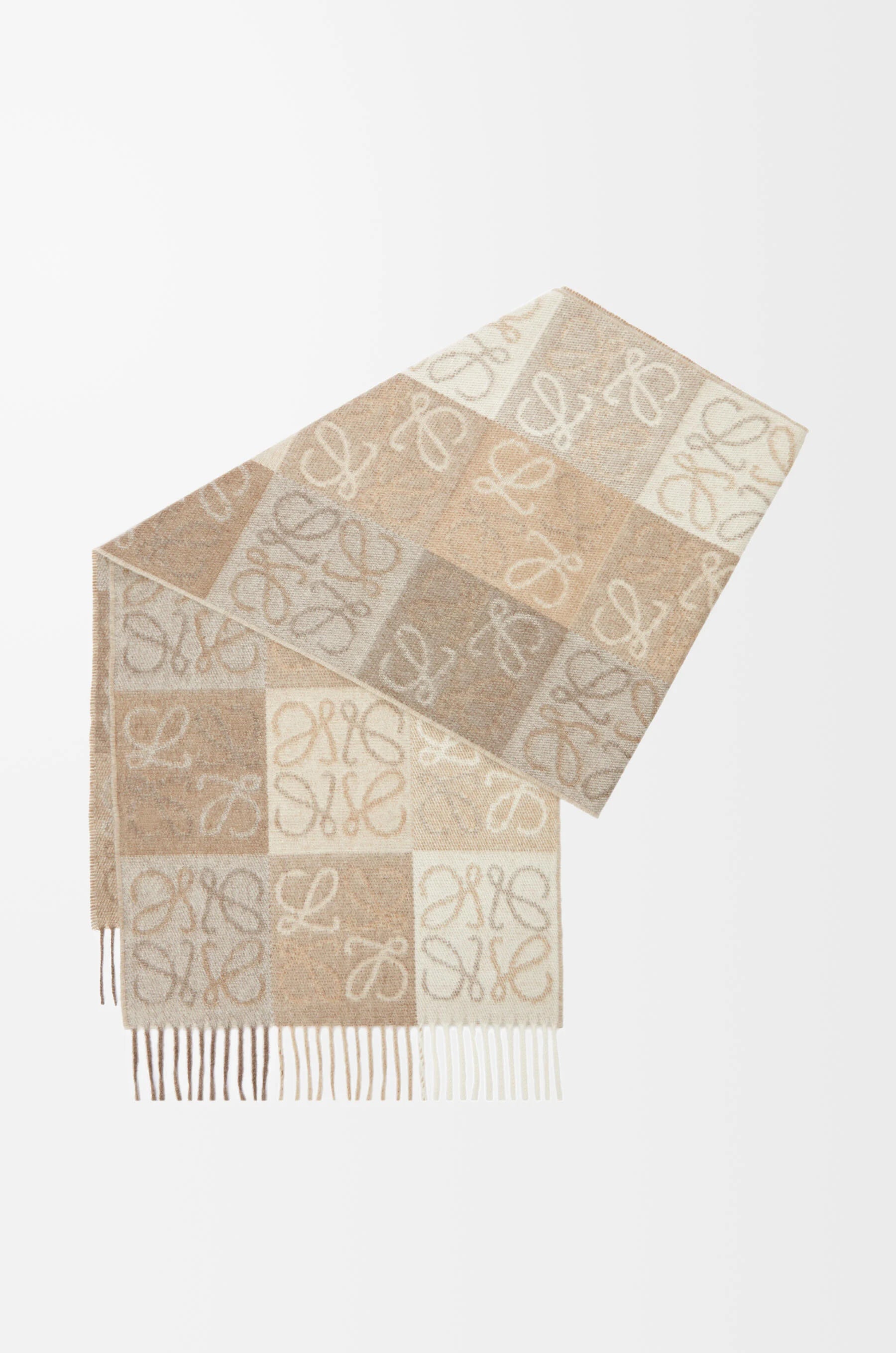 Wool Cashmere Scarf White/beige