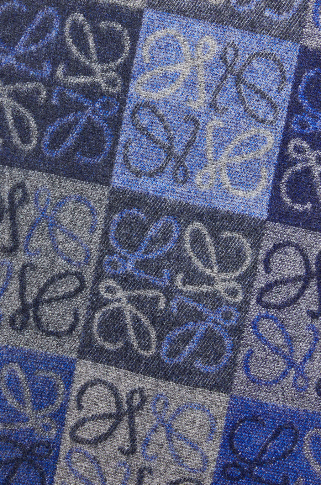 Wool Cashmere Scarf Blue