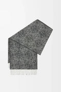 Anagram scarf in wool and cashmere Dark Grey - EliteLux Outlet