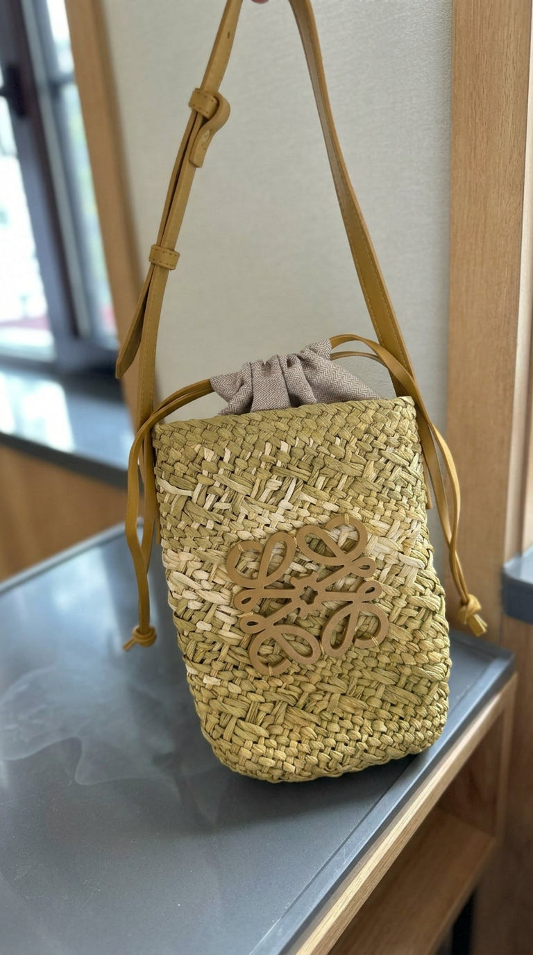Square Palm Pocket Bag - Natural/brown