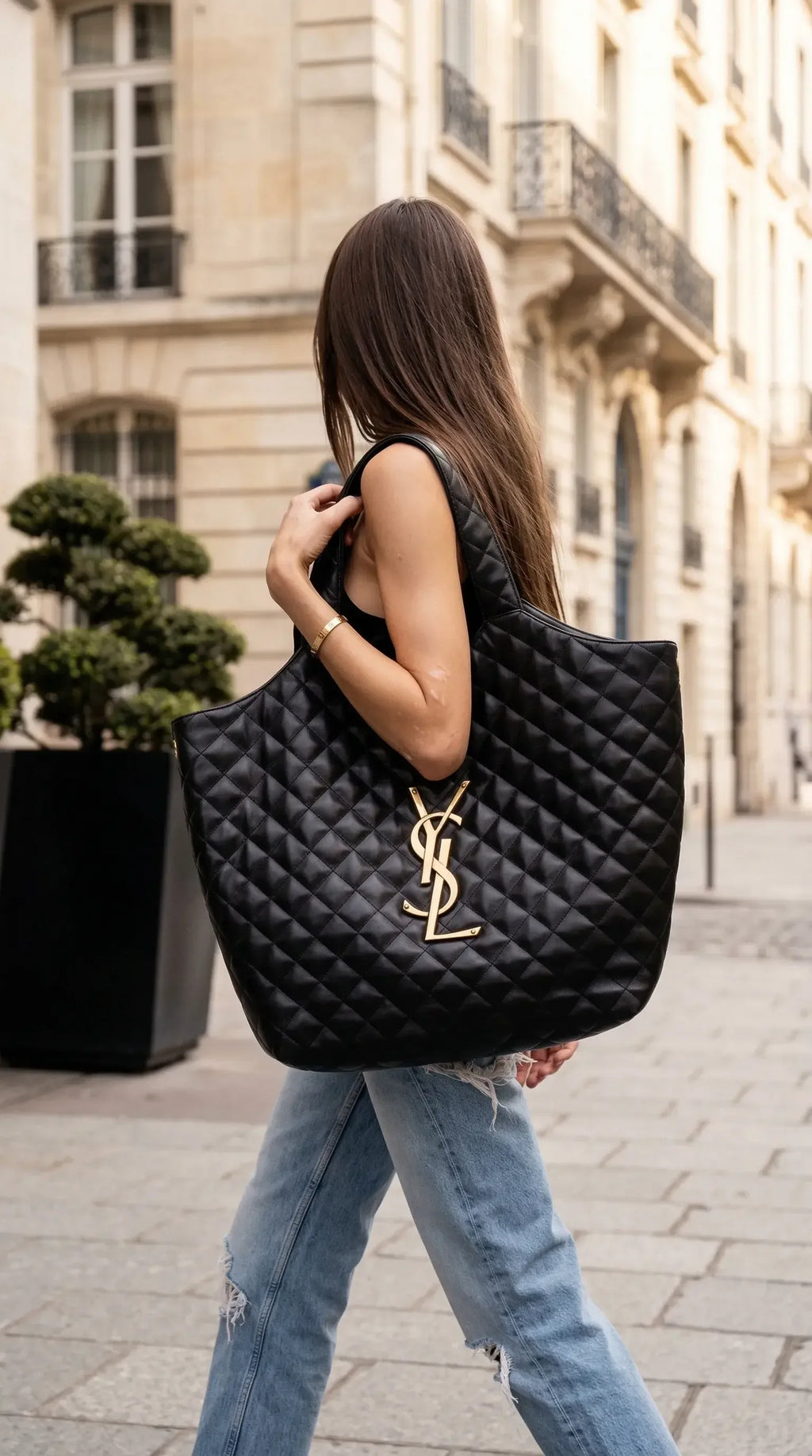 Heritage Quilted Tote – Black - EliteLux Outlet