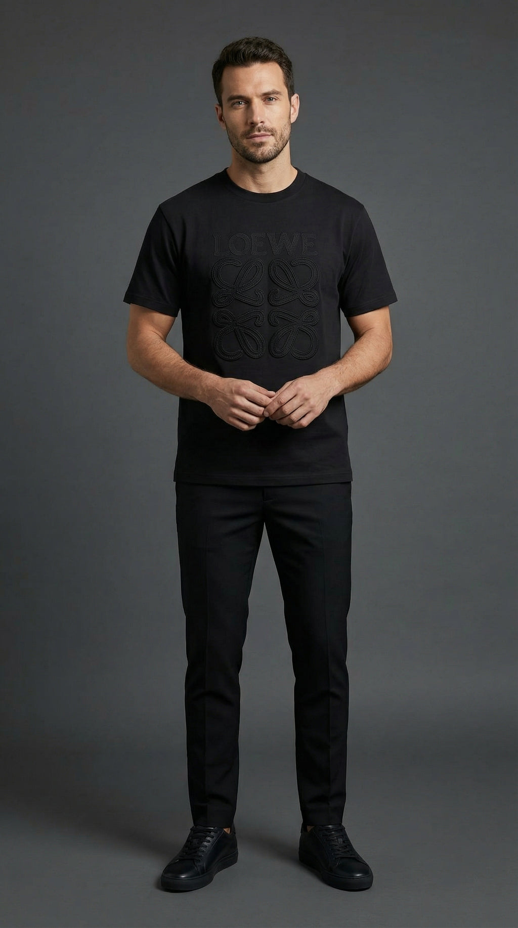 Embossed Graphic Heavyweight Tee – Black