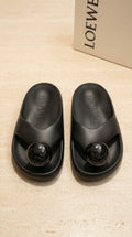 Platform Slide Sandal - Black