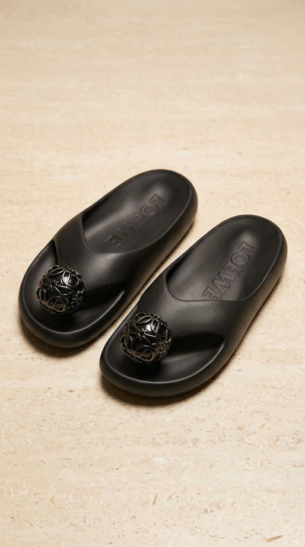 Platform Slide Sandal - Black