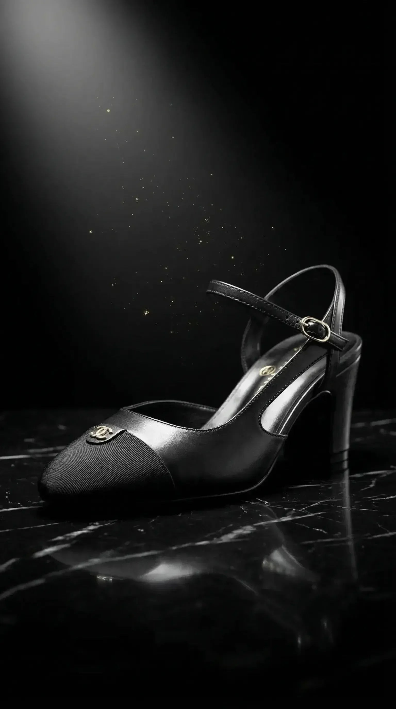 Classic Cap Toe Slingback Heels