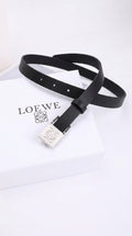 Reversible Smooth Leather Belt - Black/silver