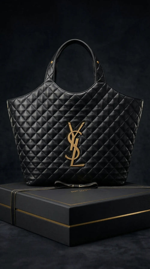 Heritage Quilted Tote – Black - EliteLux Outlet