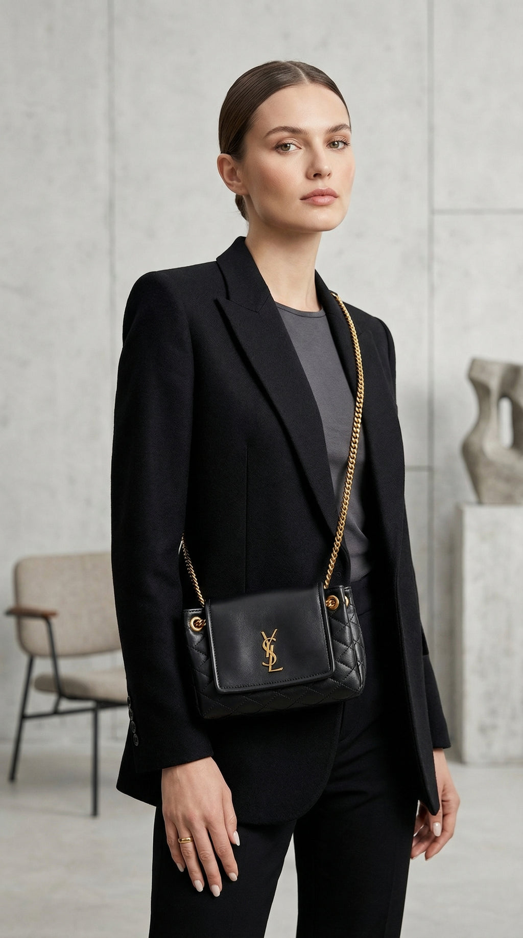 Mini Chain Bag – Black