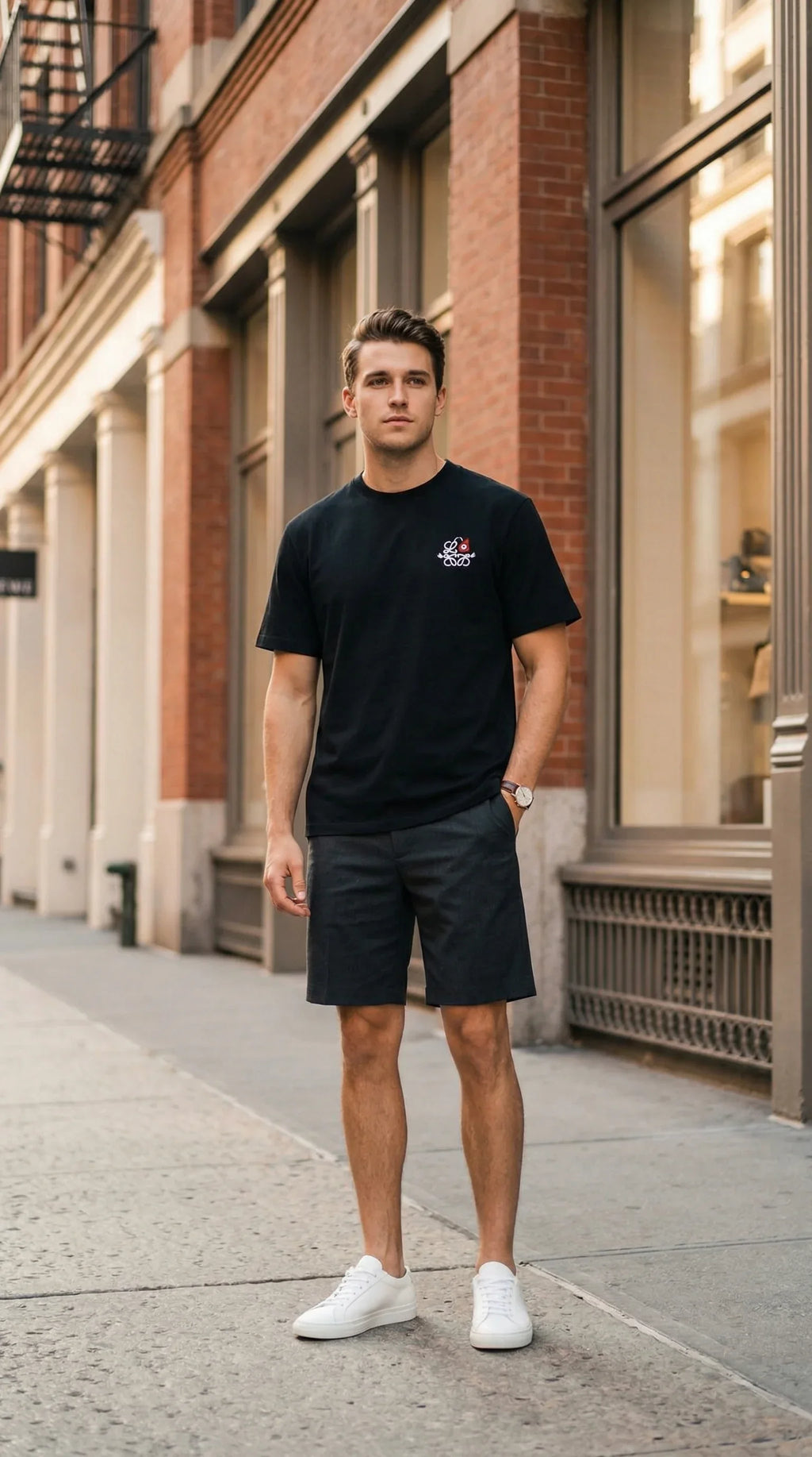 Geometric Embroidered T-Shirt