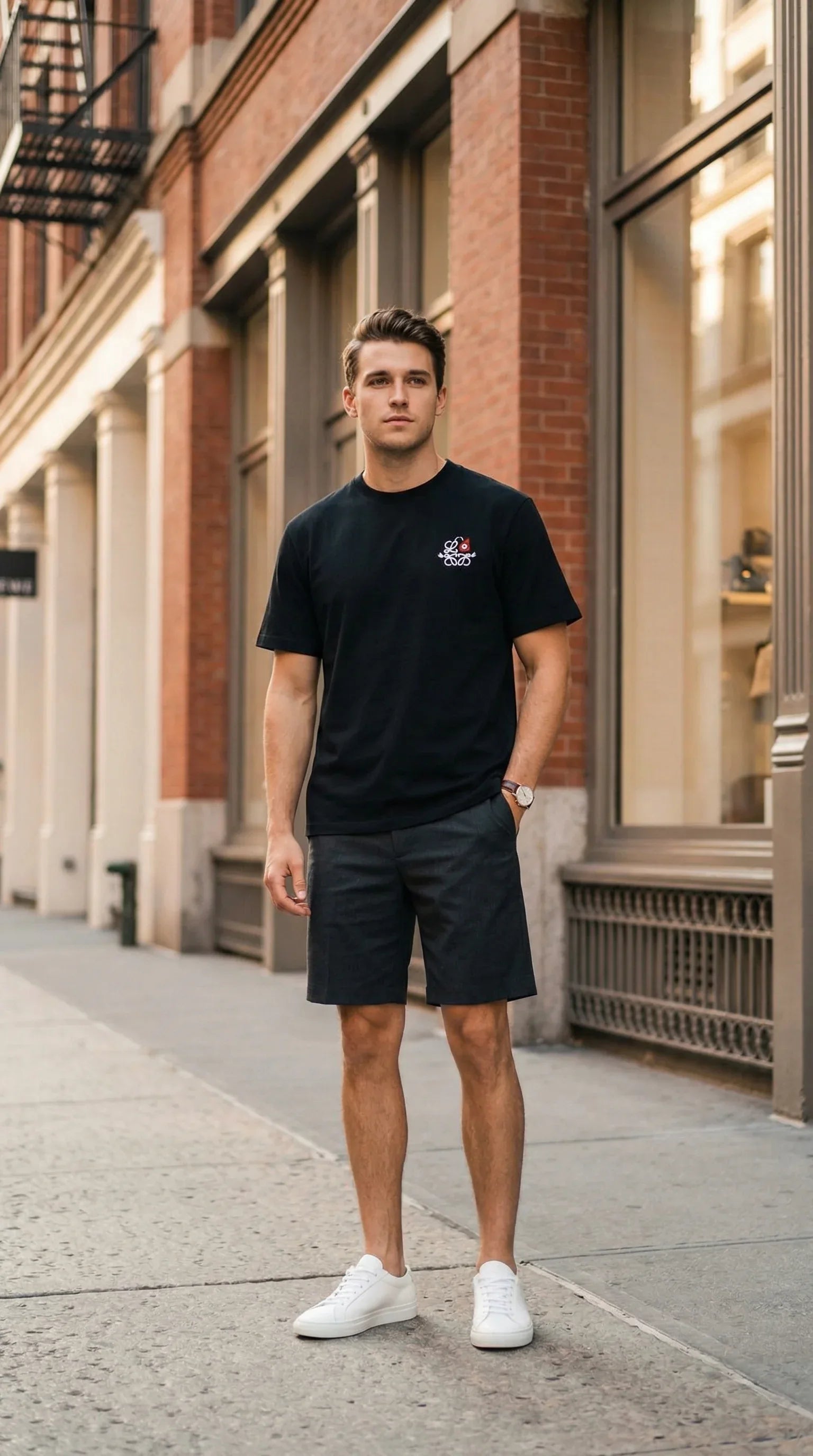 Geometric Embroidered T-Shirt