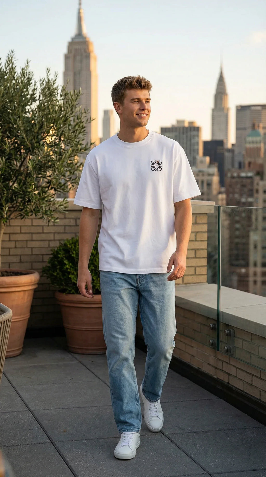Cat Embroidered T-Shirt