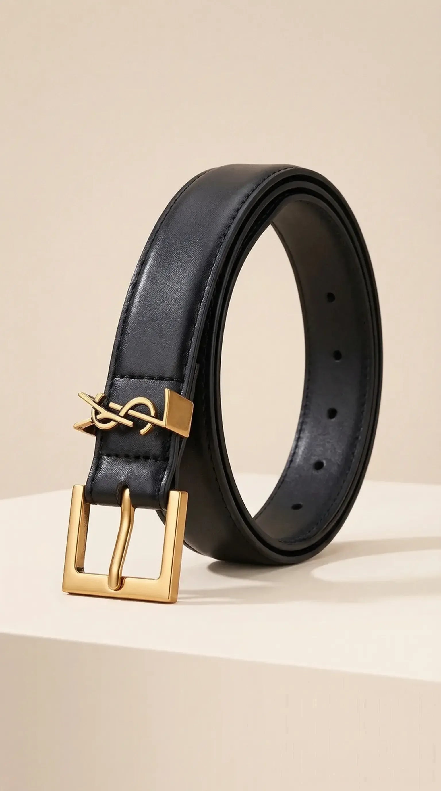 Wide Leather Logo Belt – EliteLux Outlet