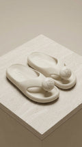 Platform Slide Sandal - White