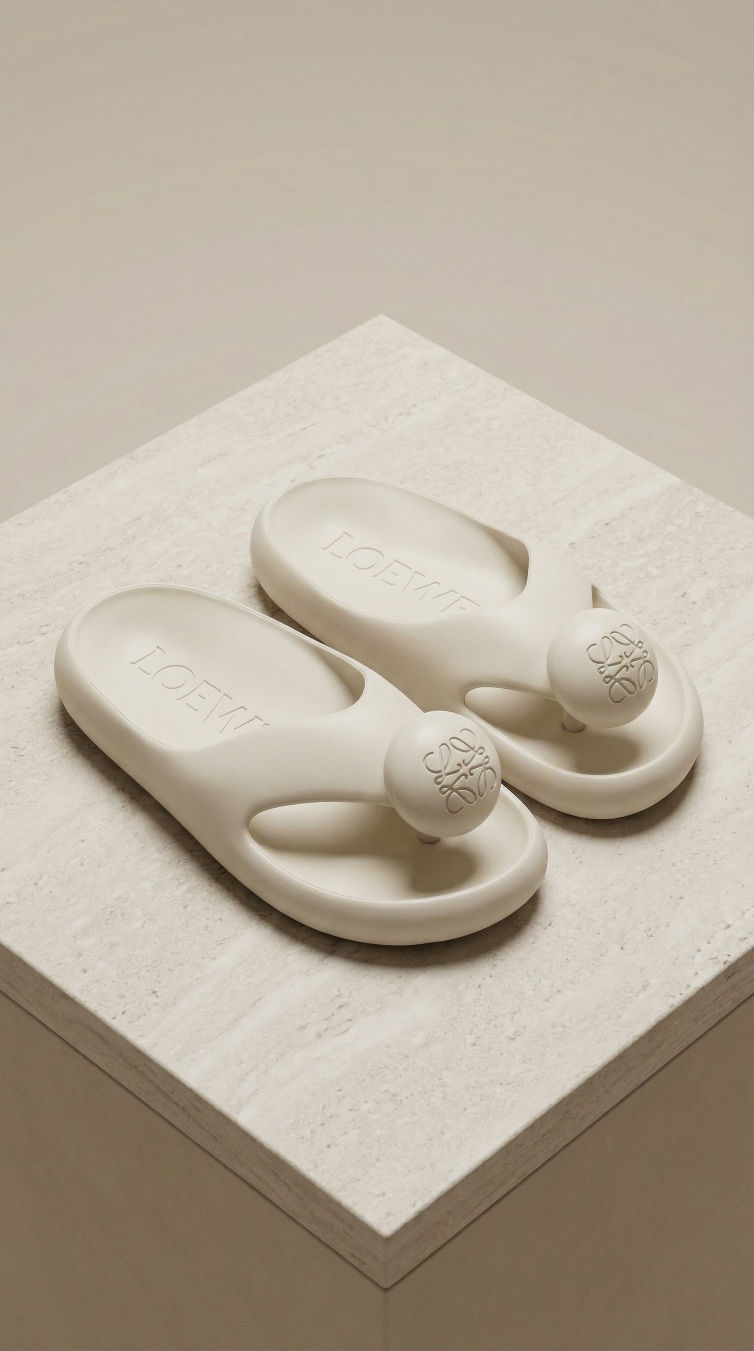 Platform Slide Sandal - White