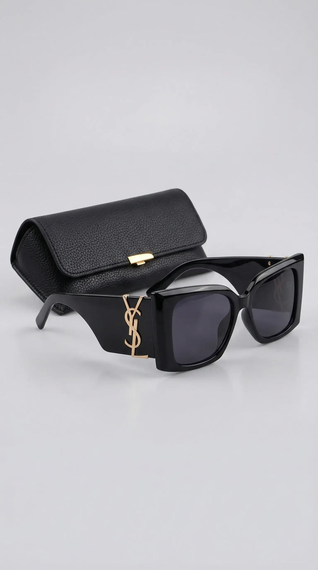 Oversized Square Sunglasses – Black