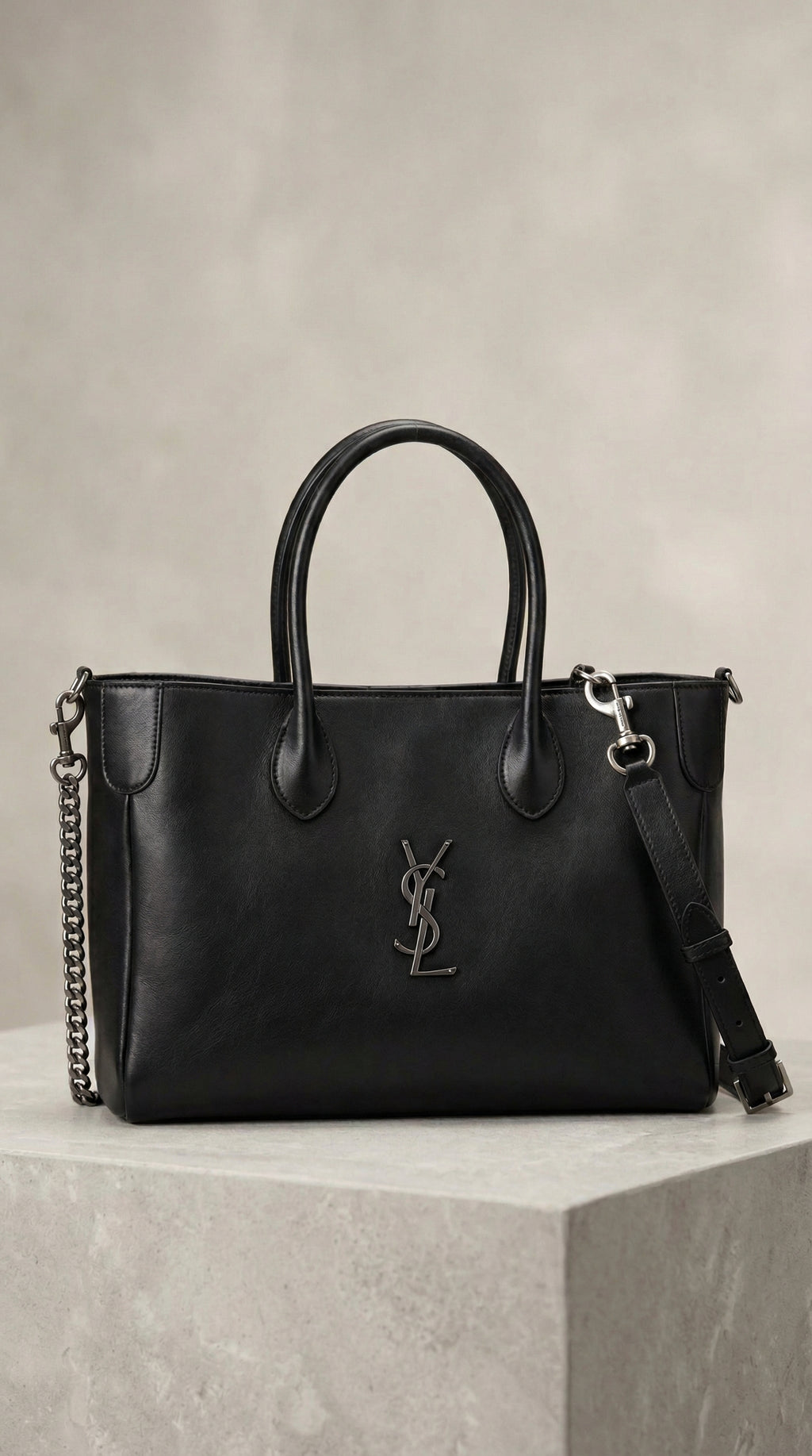 Supple Leather Tote Bag – Black