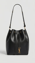 Smooth Leather Bucket Bag 37 – Black Smooth Leather (Gold Hardware)