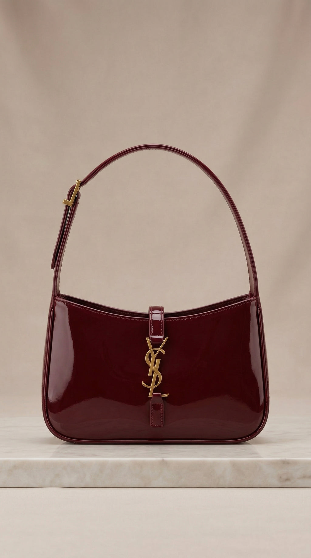 Leather Shoulder Bag 5 to 7 – Burgundy