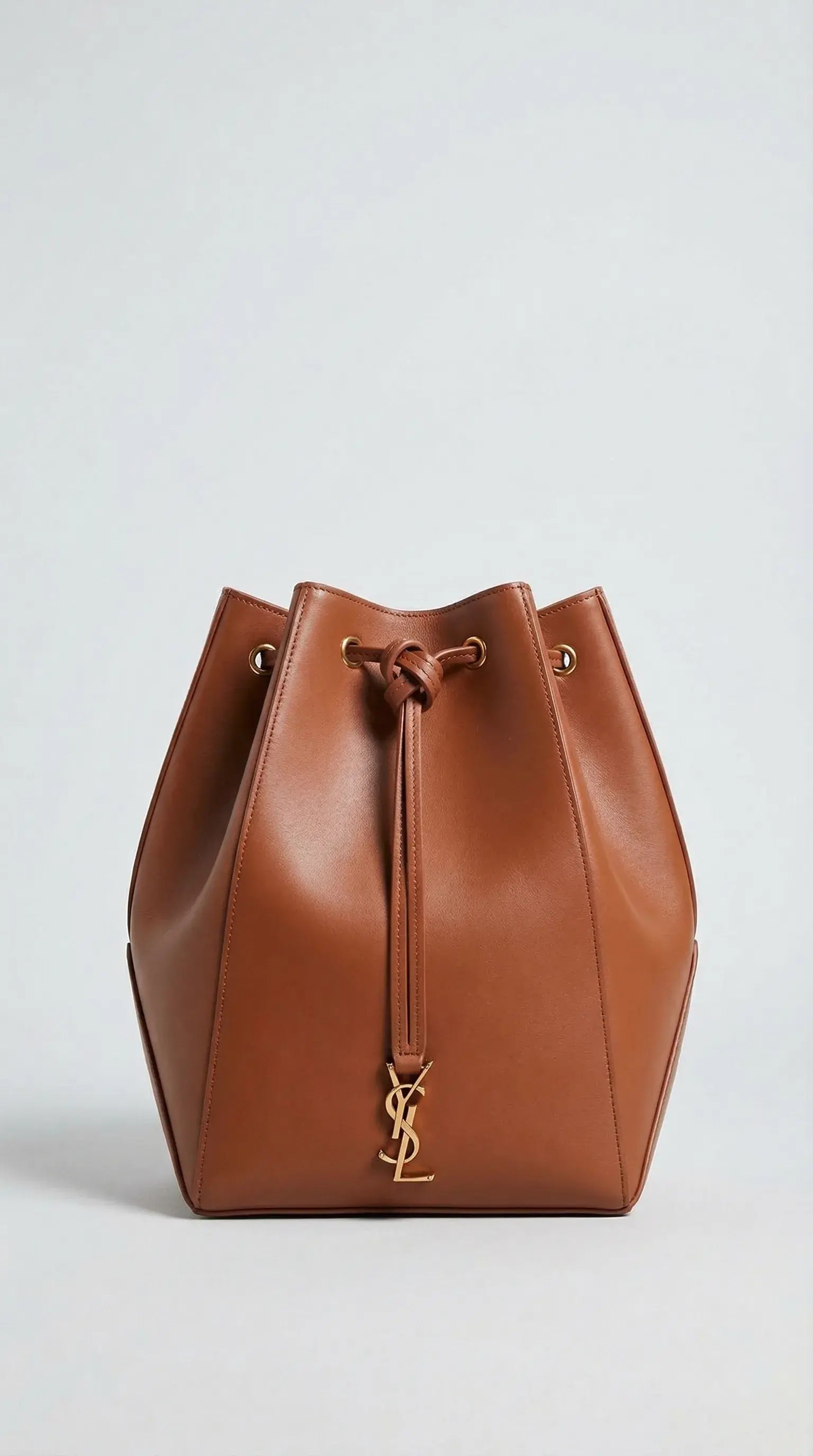 Smooth Leather Bucket Bag 37 – Cognac Smooth Leather (Gold Hardware)